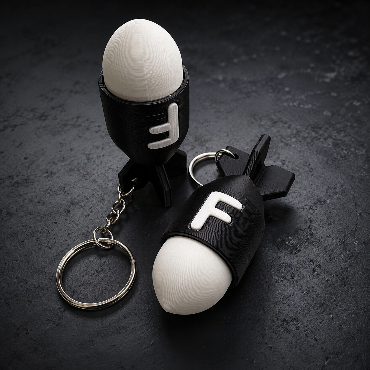 F Bomb Clicker Keychain β Funny 3D Printed Fidget Keychain | Novelty Gift
