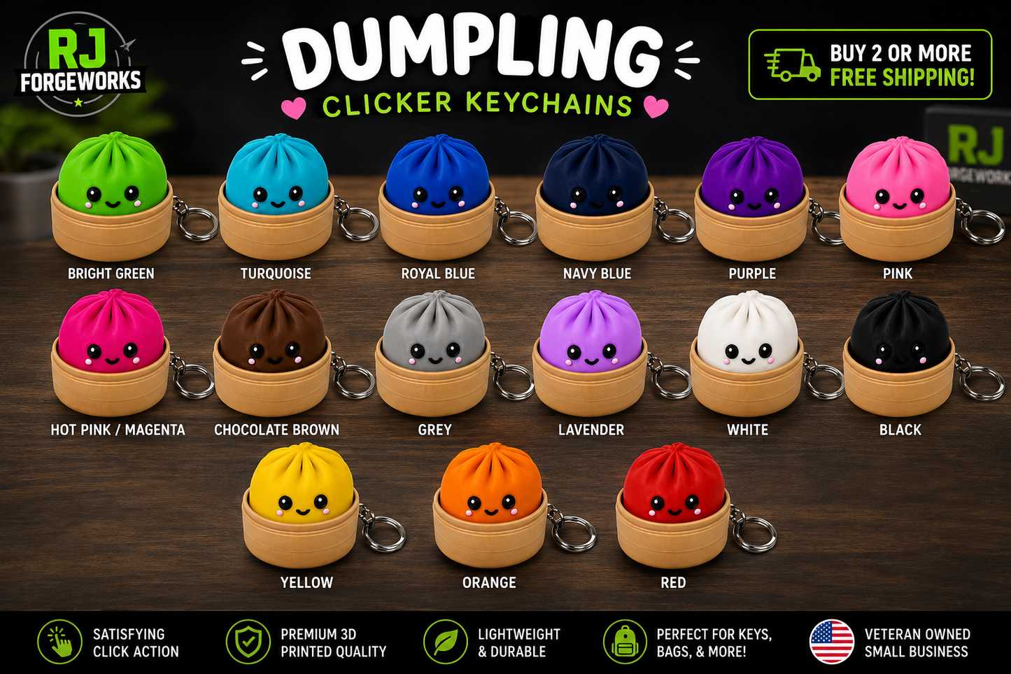 Viral Dumpling Clicker Keychain