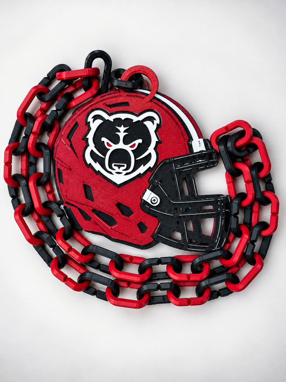 Bunker Hill Hype Chain plain helmet with red and black chain