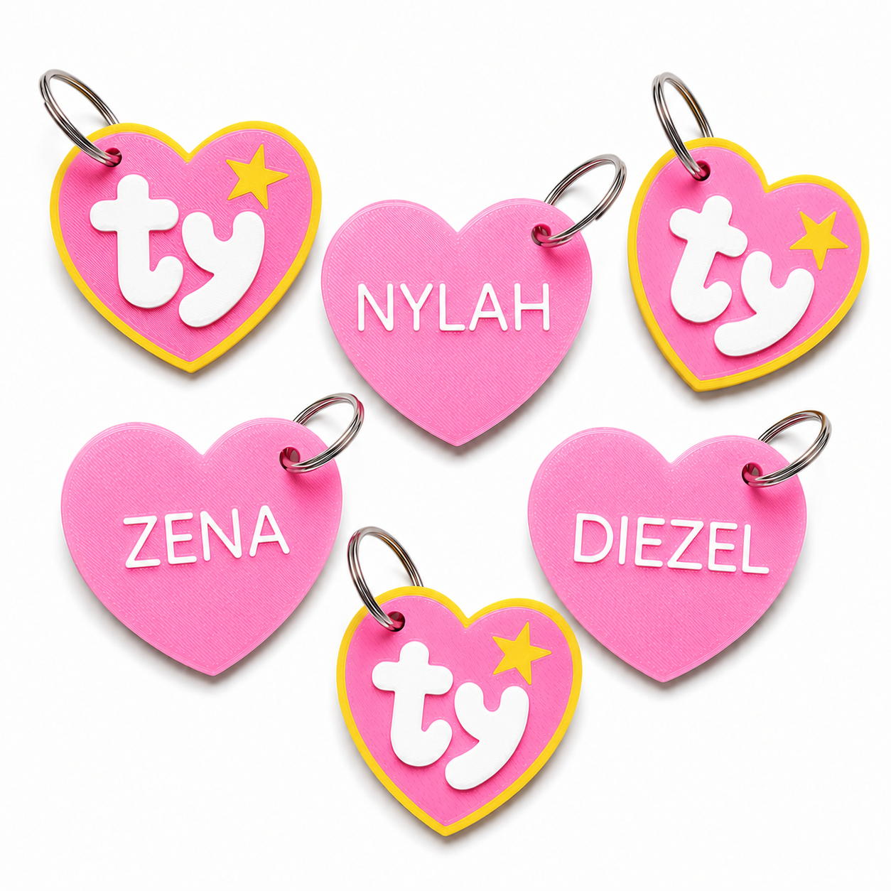 Heart Dog Tag | The Nostalgia Pet Tag | Personalized Heart Dog ID Tag