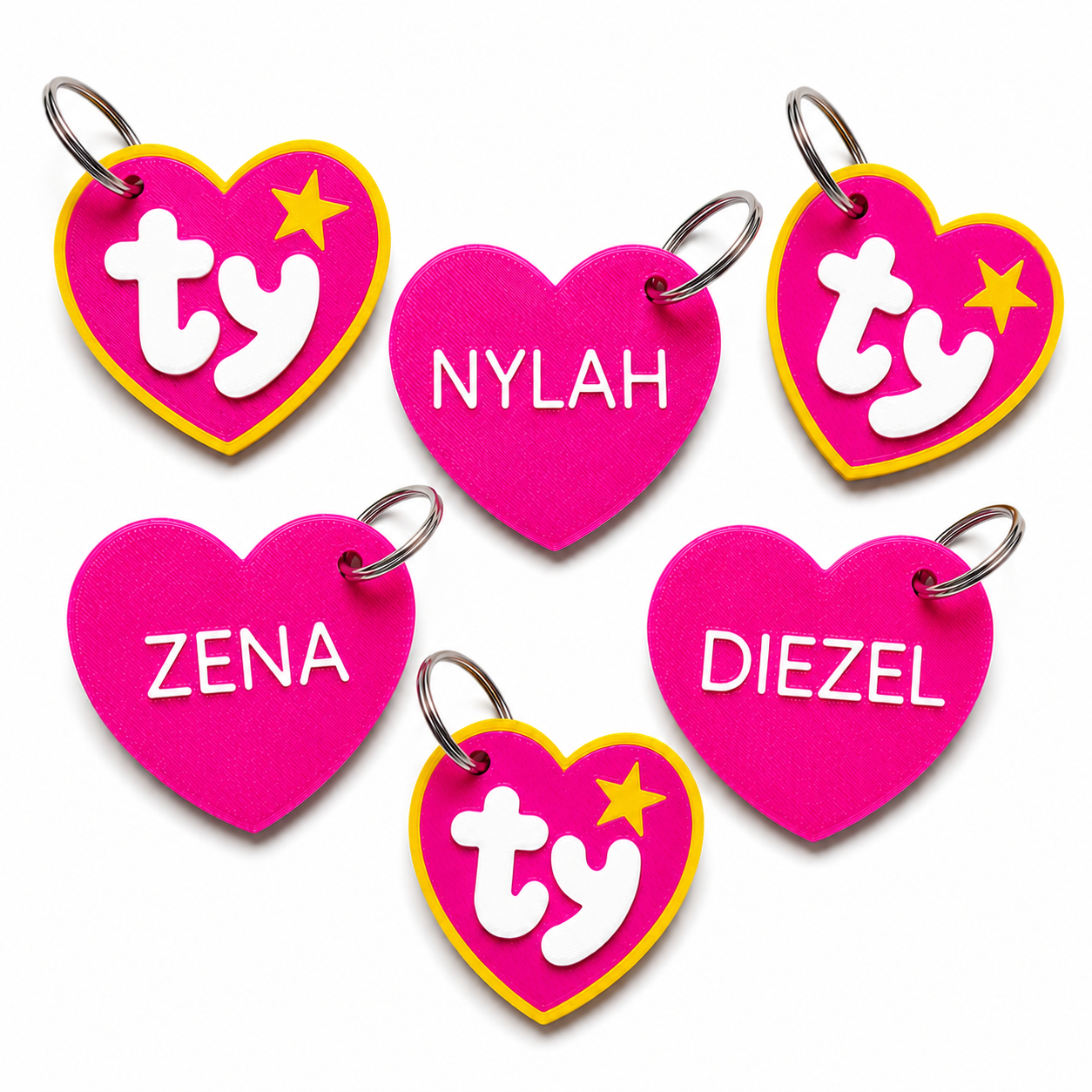 Heart Dog Tag | The Nostalgia Pet Tag | Personalized Heart Dog ID Tag
