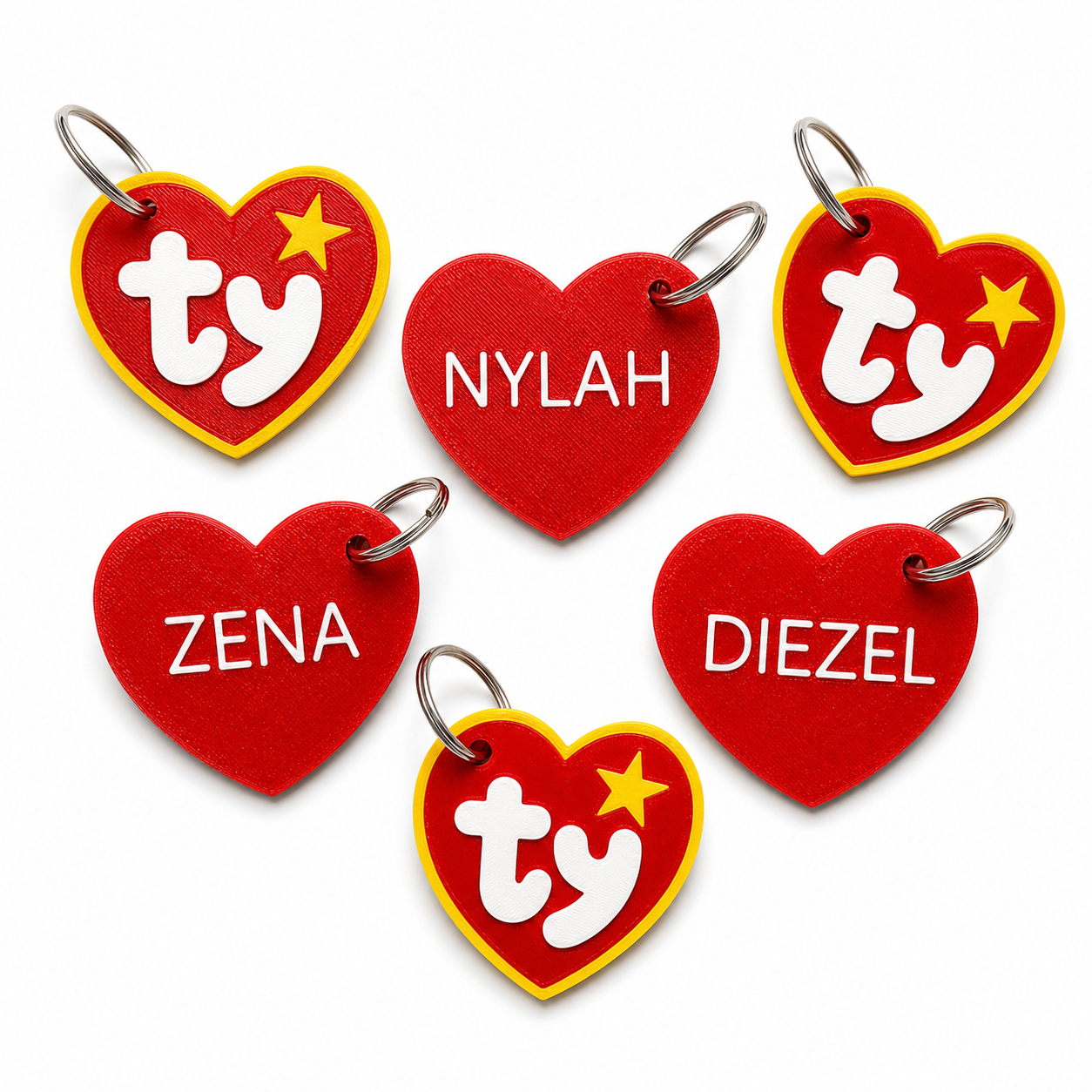 Heart Dog Tag | The Nostalgia Pet Tag | Personalized Heart Dog ID Tag