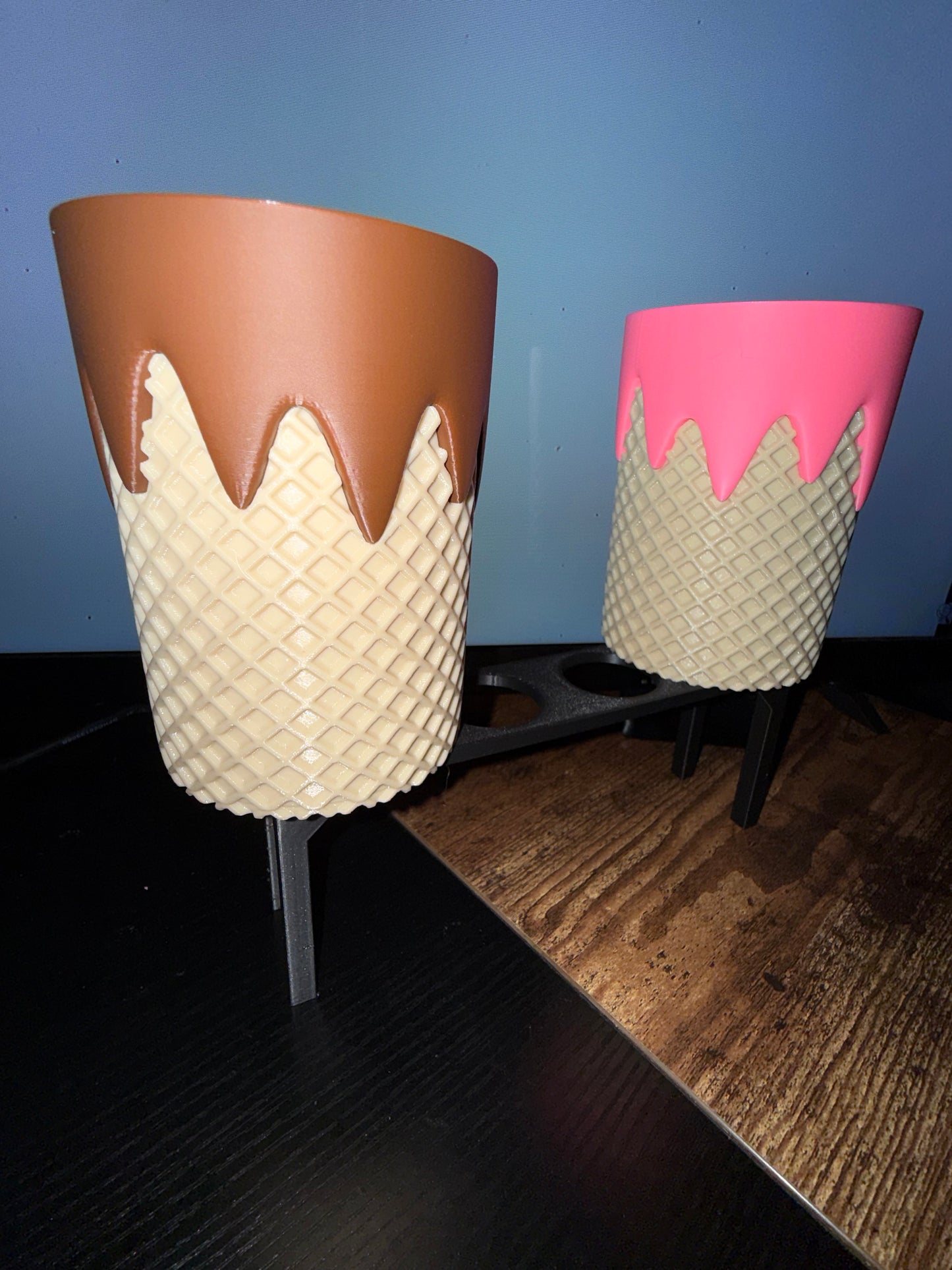 Ice Cream Cone Pen Holder – 3D Printed Desk Organizer (Fun Drip Design