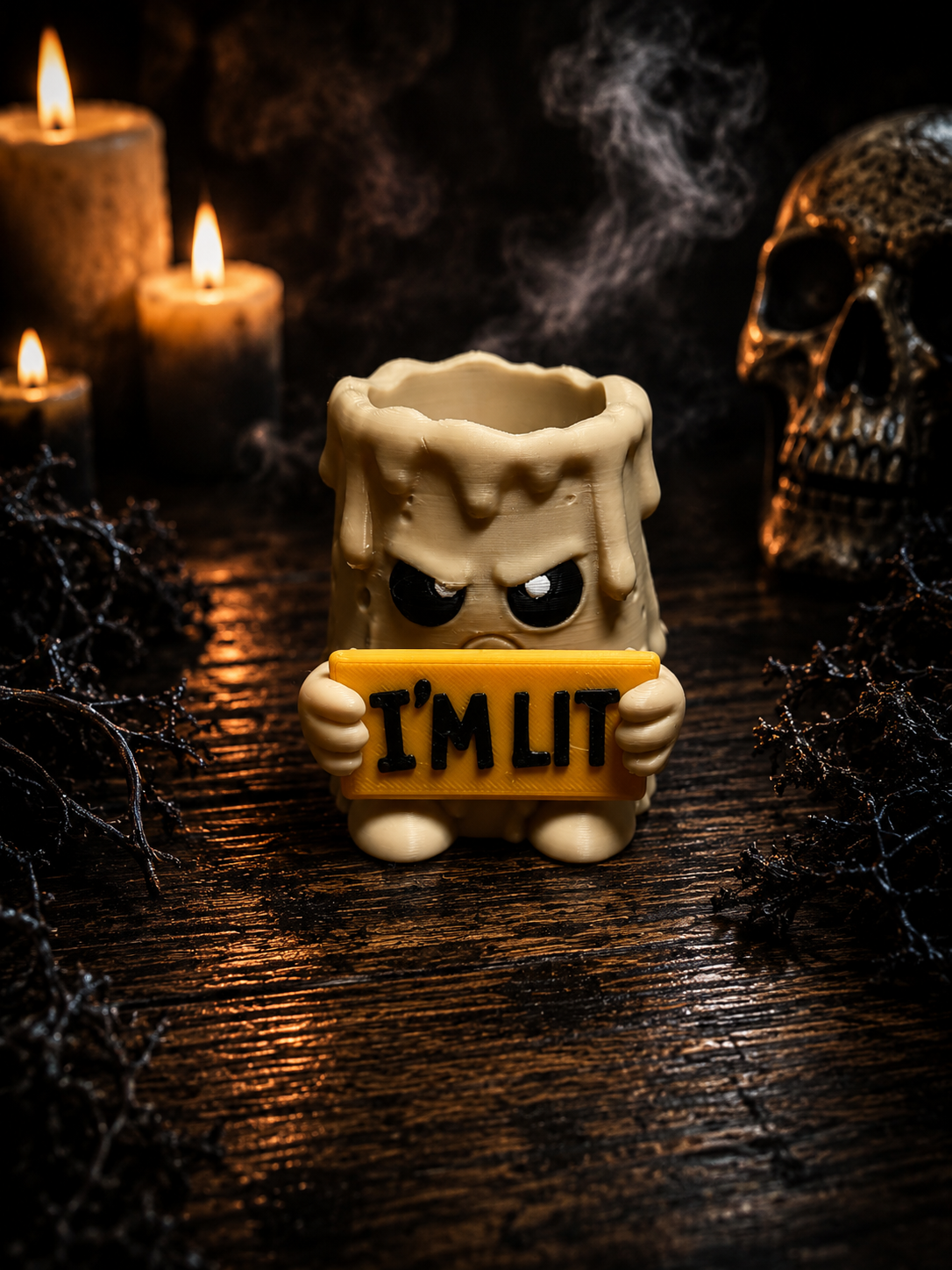Angry Candle LED Tea Light Holder