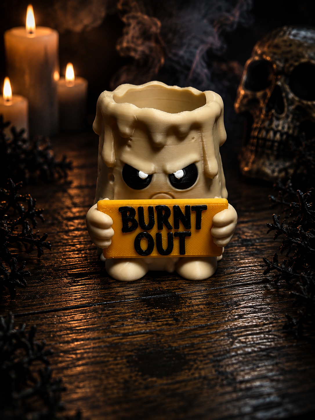 Angry Candle LED Tea Light Holder