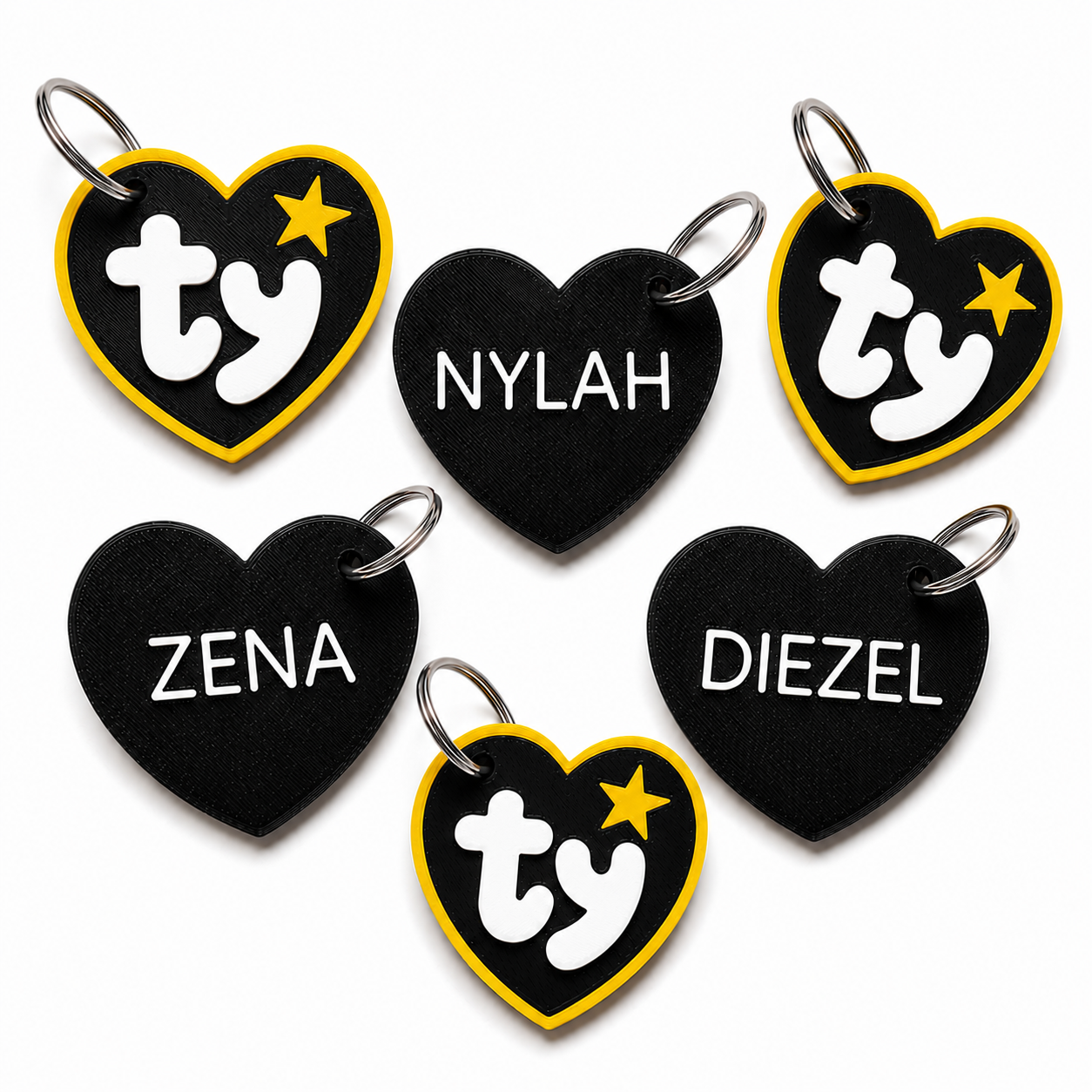 Heart Dog Tag | The Nostalgia Pet Tag | Personalized Heart Dog ID Tag