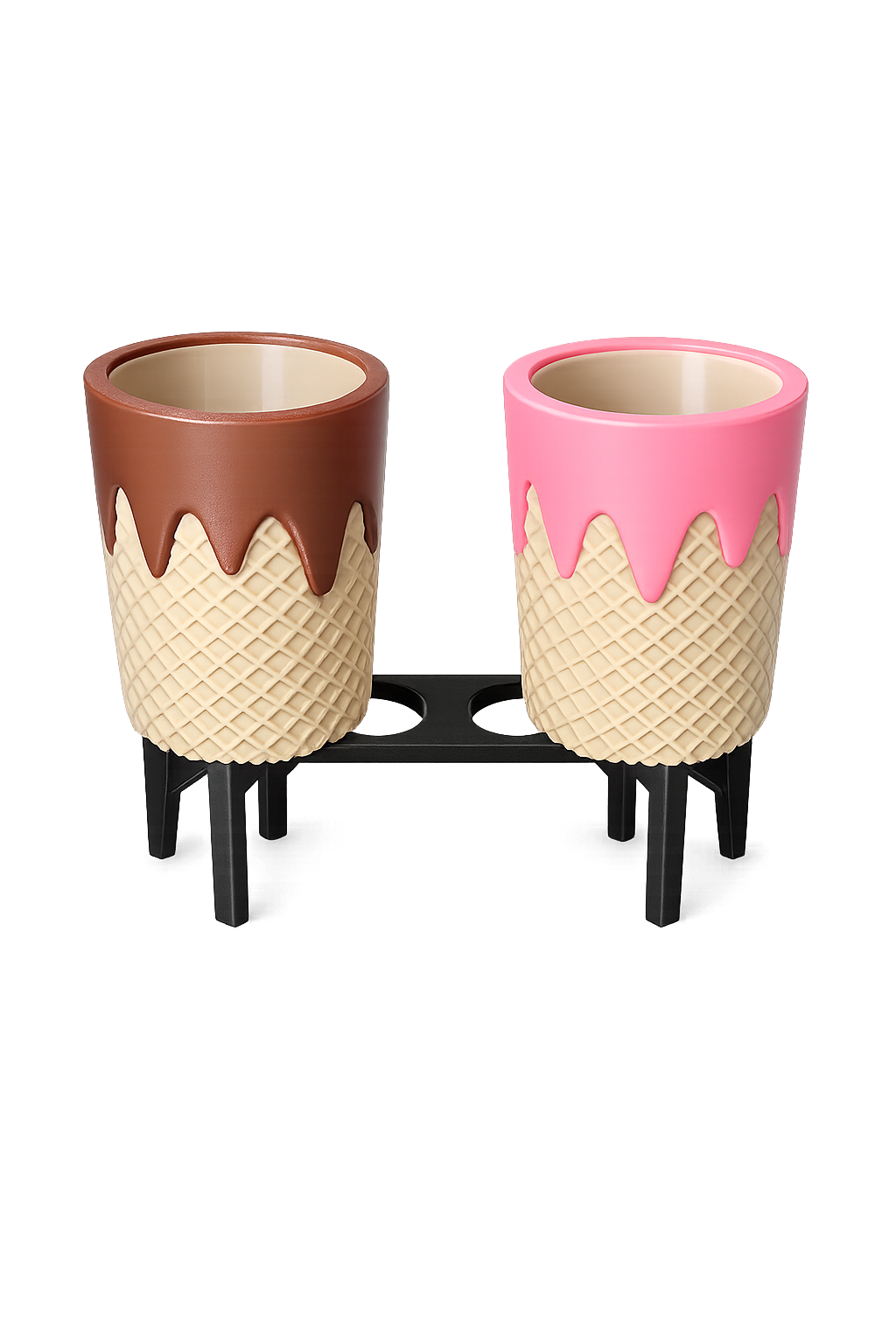 Ice Cream Cone Pen Holder – 3D Printed Desk Organizer (Fun Drip Design