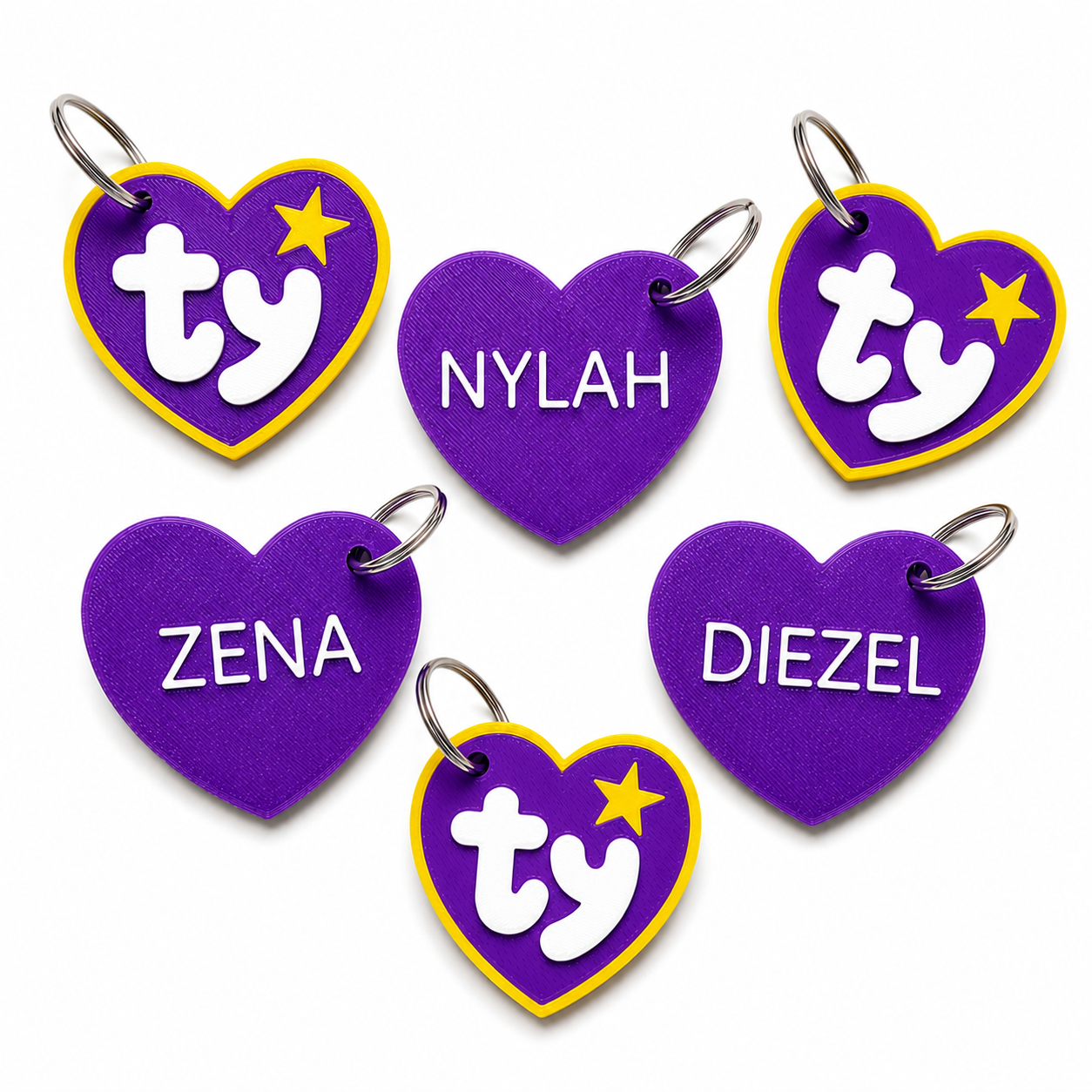 Heart Dog Tag | The Nostalgia Pet Tag | Personalized Heart Dog ID Tag