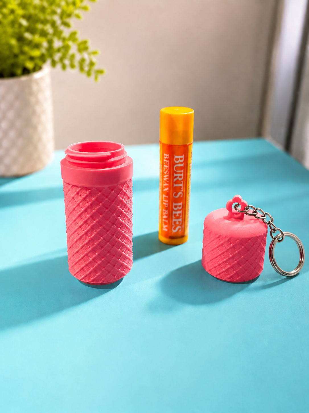 Chapstick Holder Keychain