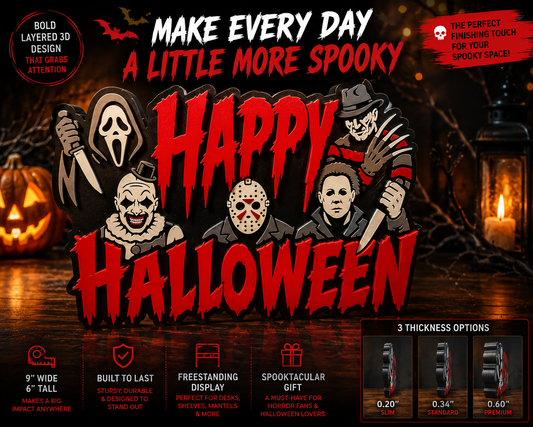 Halloween Horror Icons Desk Sign