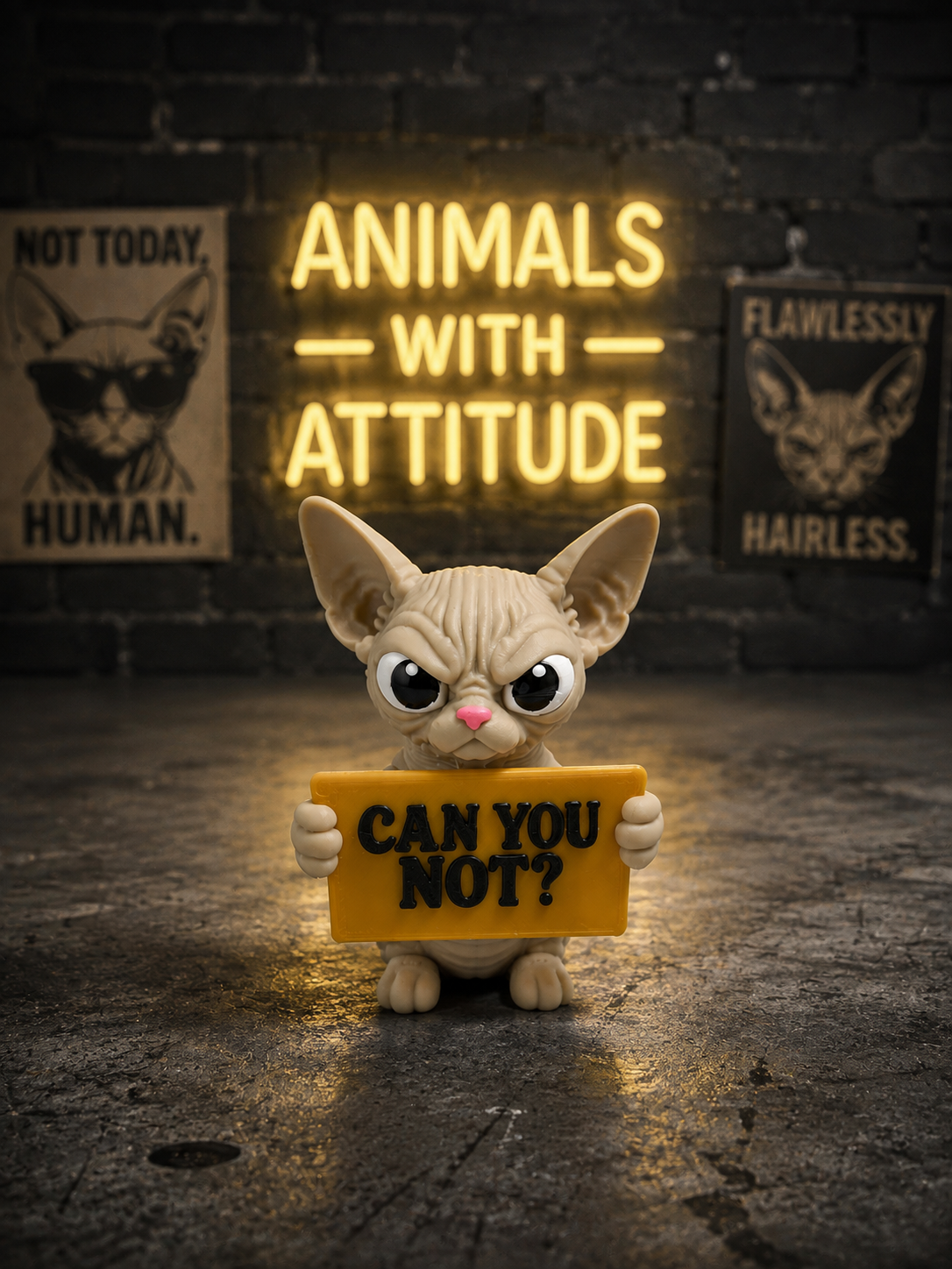 Sphynx Cat with Attitude