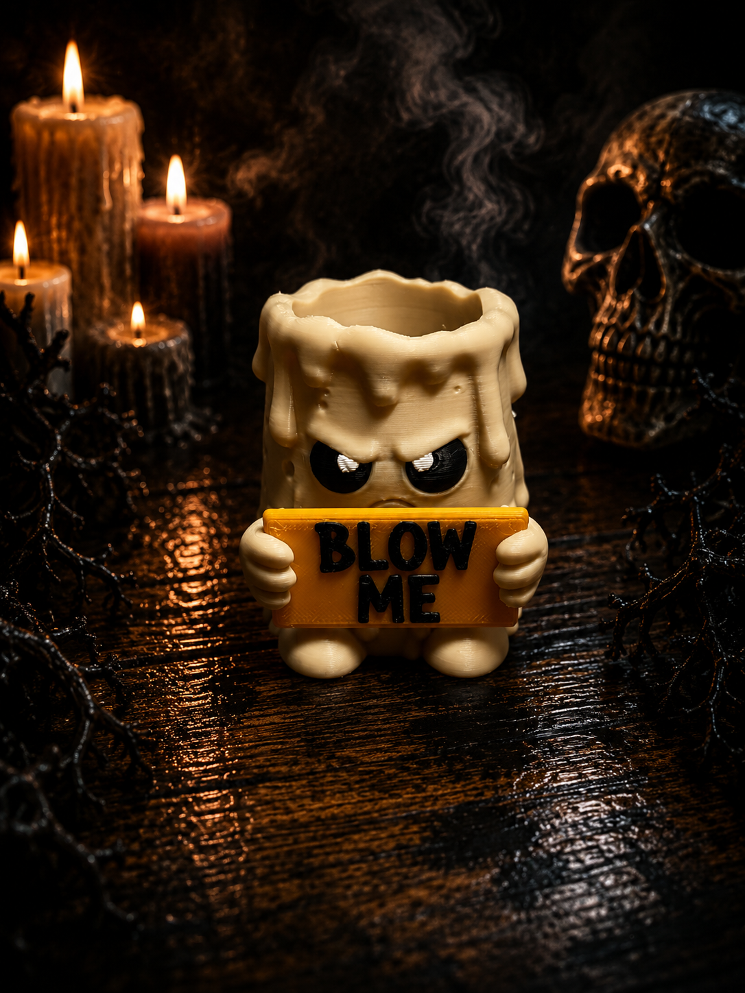 Angry Candle LED Tea Light Holder