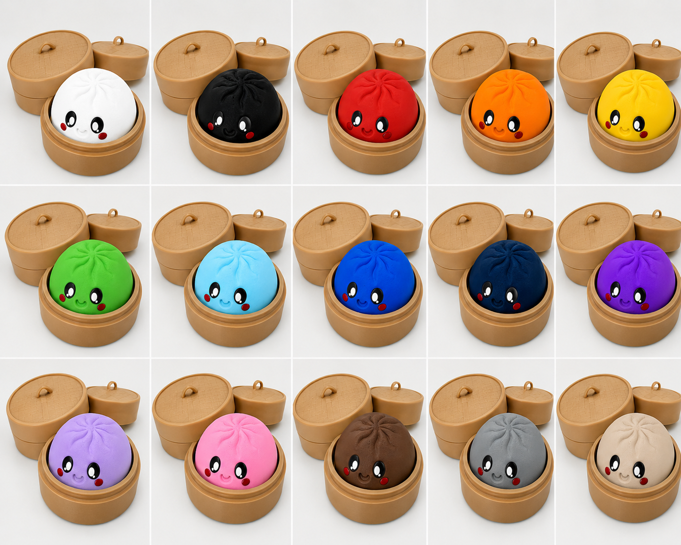 Dumpling Desk Buddy Bundle | Full Size Clicker + Keychain
