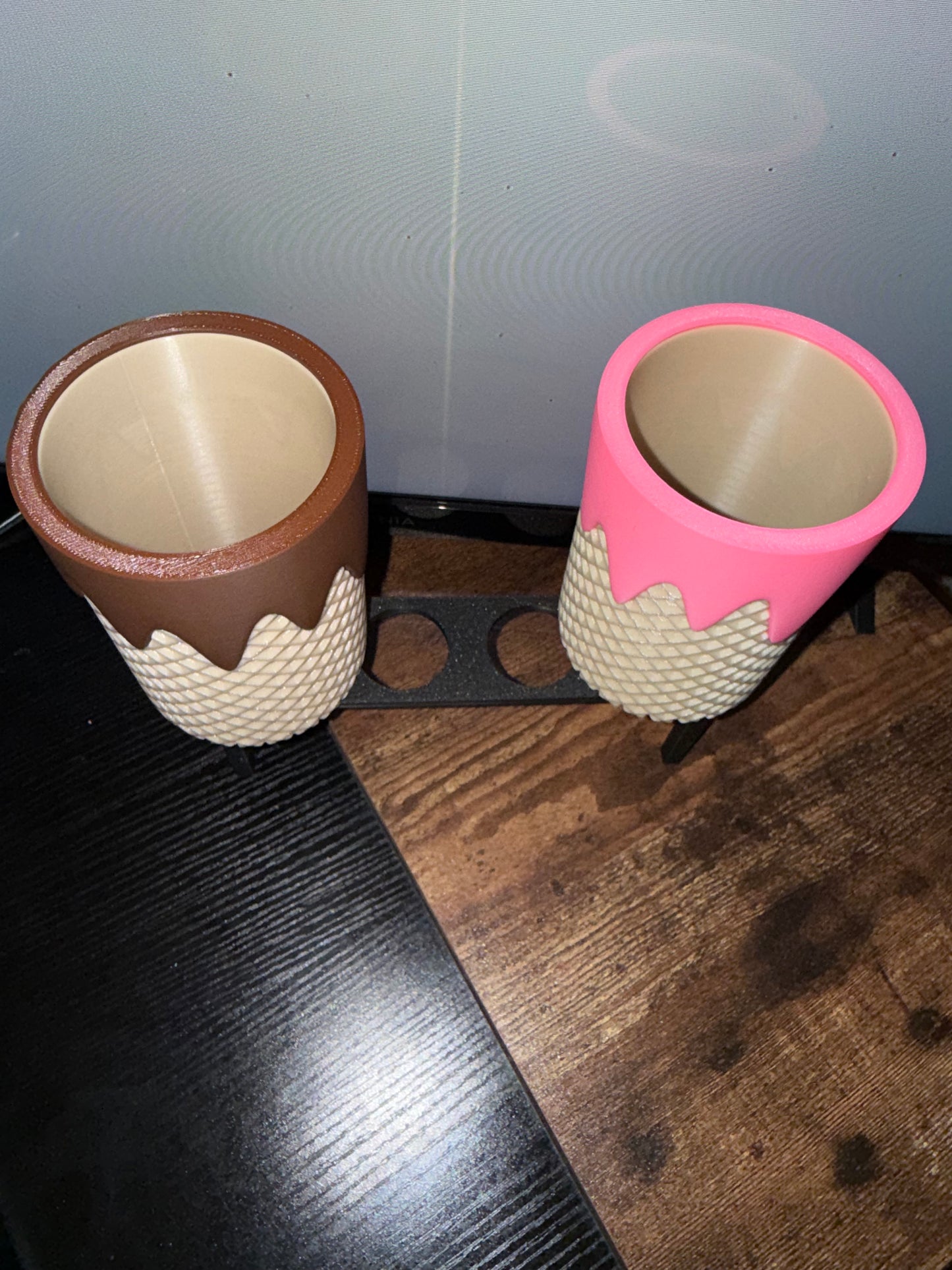 Ice Cream Cone Pen Holder – 3D Printed Desk Organizer (Fun Drip Design