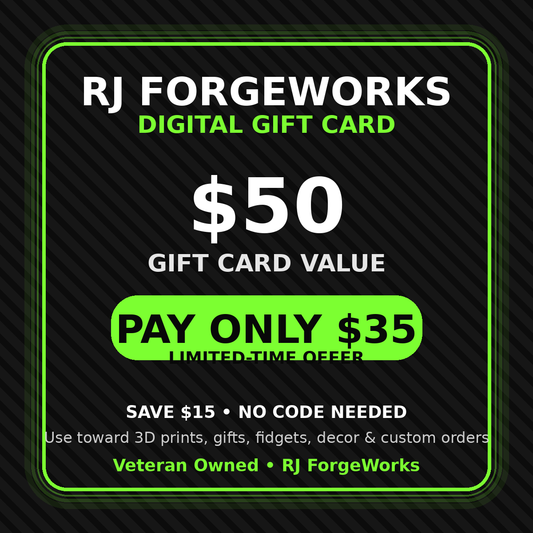 RJ ForgeWorks $50 digital gift card - pay only $35 limited-time offer