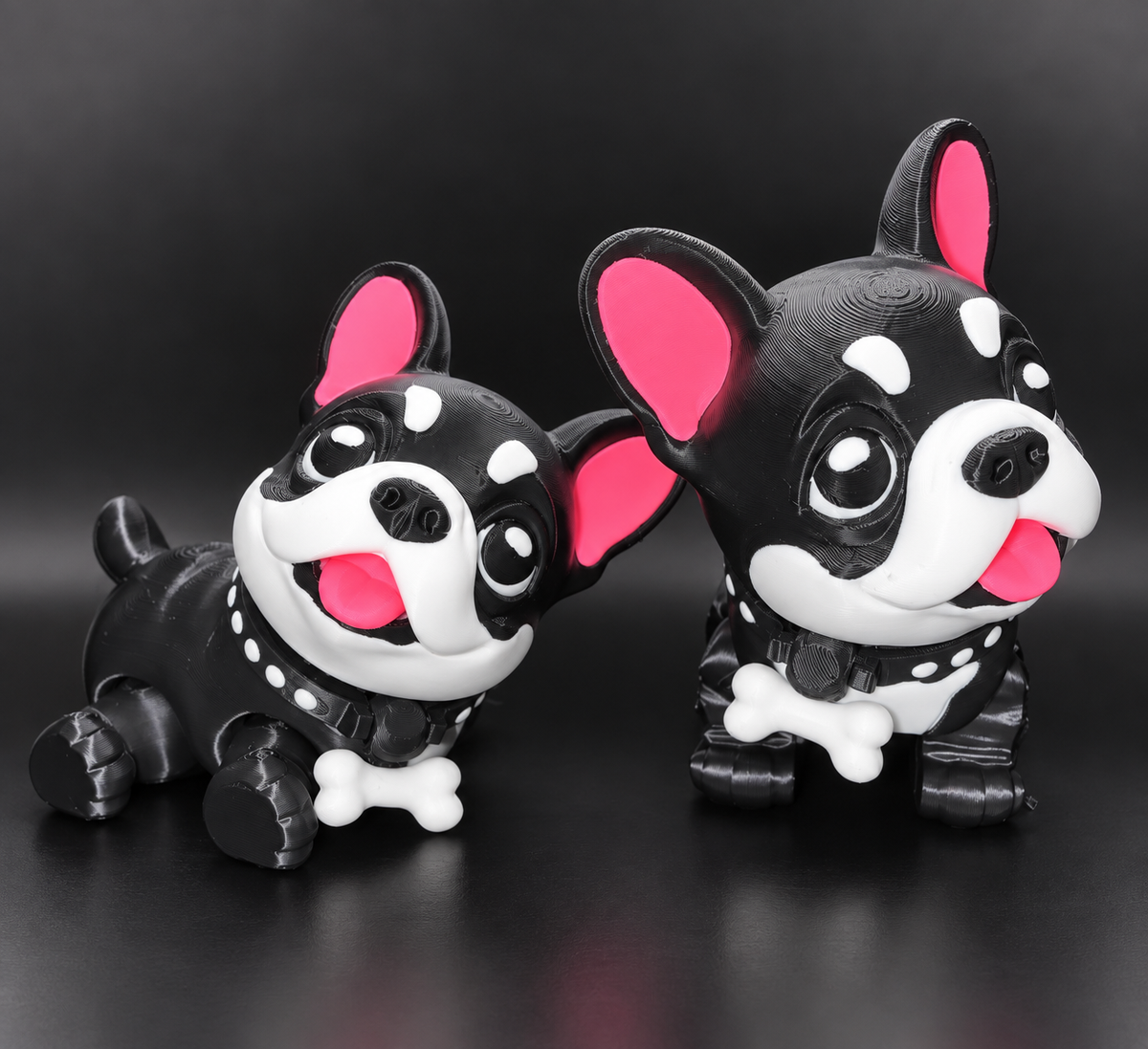 Wiggle Pups French Bulldog articulated dogs playful pose