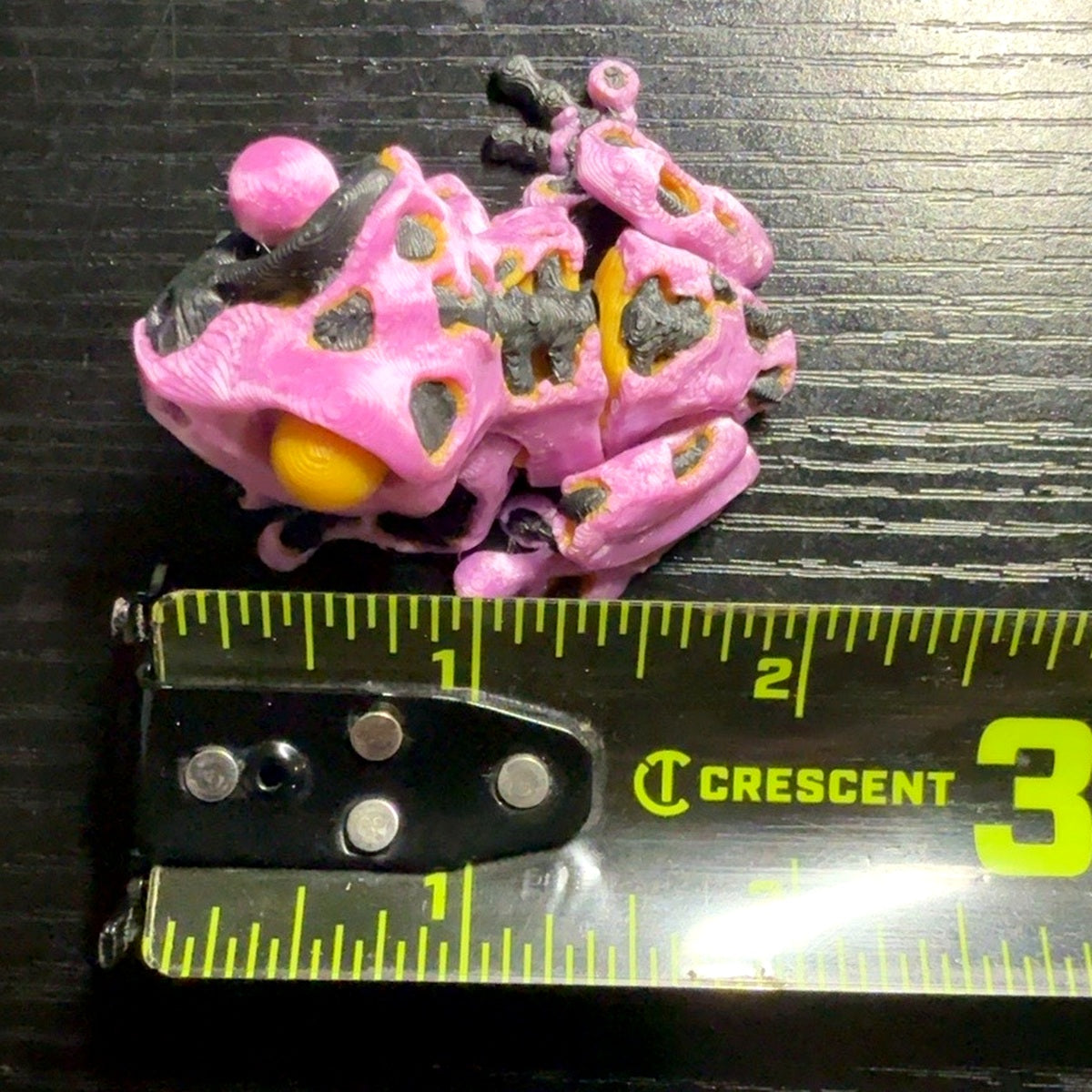 ZombieFrog articulated zombie frog size reference with tape measure